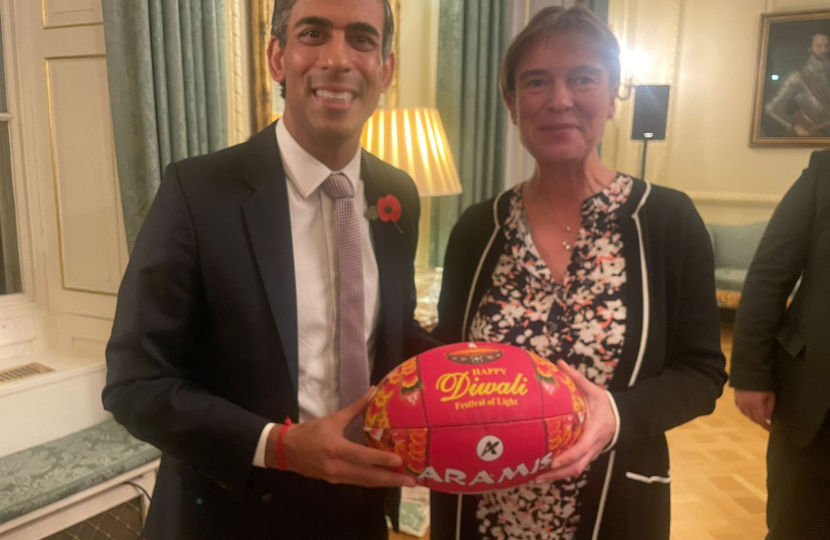 Rishi with Rugby Ball